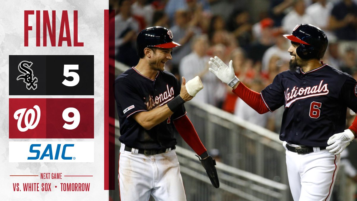 Washington Nationals Get A Victory Over The Chicago White Sox.