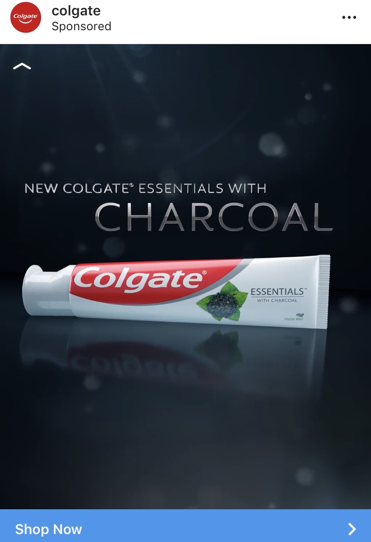 Colgate Charcoal Toothpaste Ad