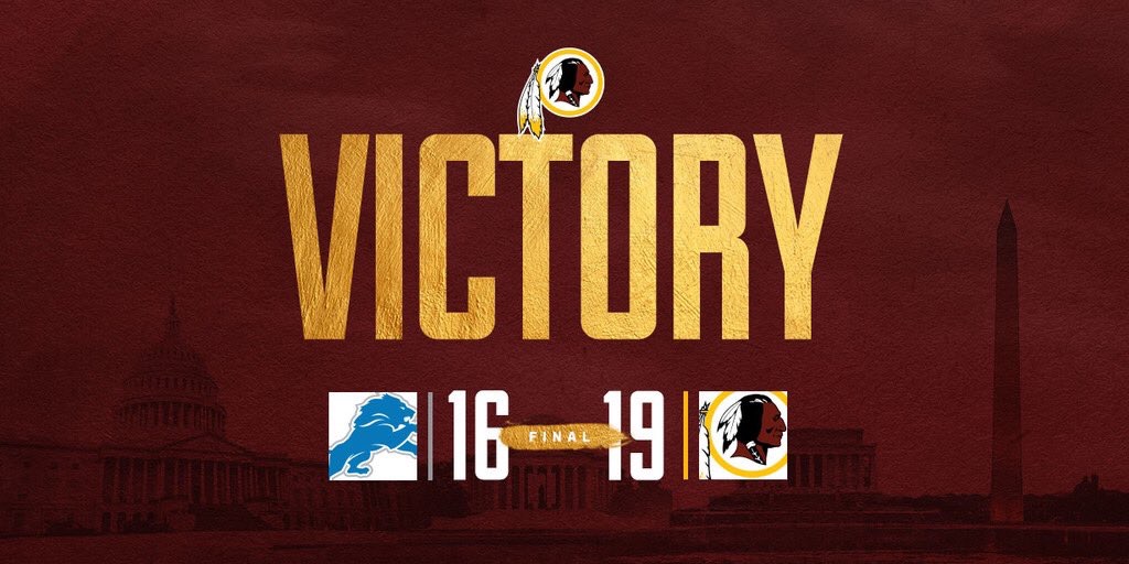 Two fourth quarter FGs give the Washington Redskins their second win of the season