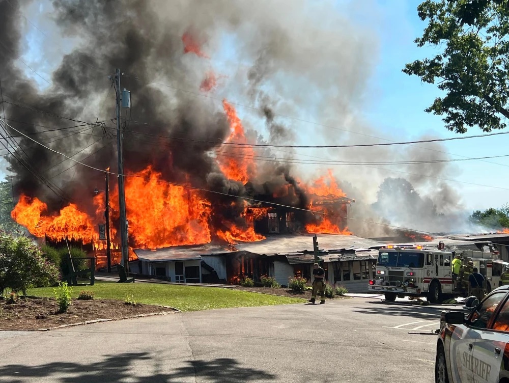 Large Fire Destroys Building At Maryland Summer Camp