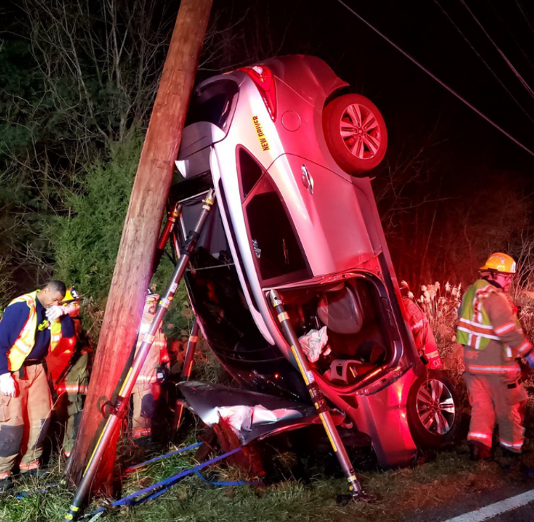 2 Teen Injured Following Collision With Utility Pole in Montgomery County.